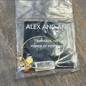Alex and Ani Gold Bangle with Crab Charm